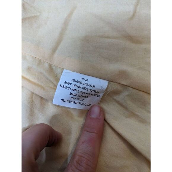 Vince Buttermilk Yellow Leather Jacket 6 - Picture 16 of 16